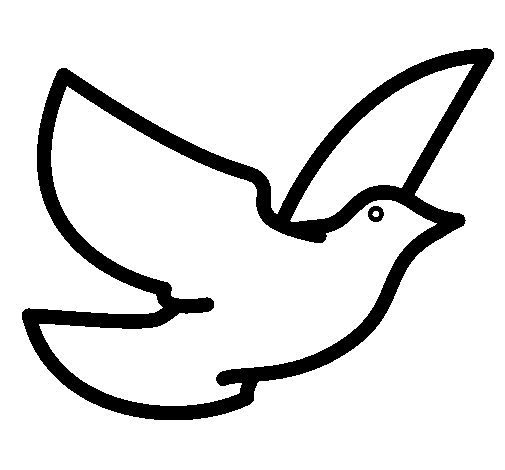 Dibujo de Paloma de la paz para Colorear
