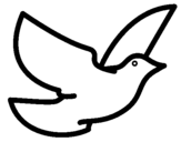 Dibujo de Paloma de la paz para colorear
