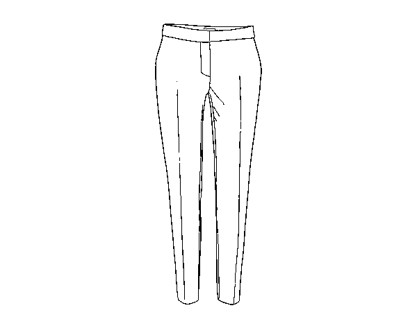 Dibujo de Pantalones de pinza para Colorear