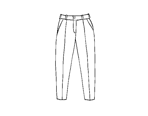 Dibujo de Pantalones de pinzas para Colorear