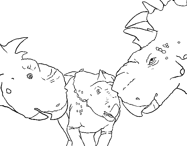 Dibujo de Paquirinosaurios para Colorear
