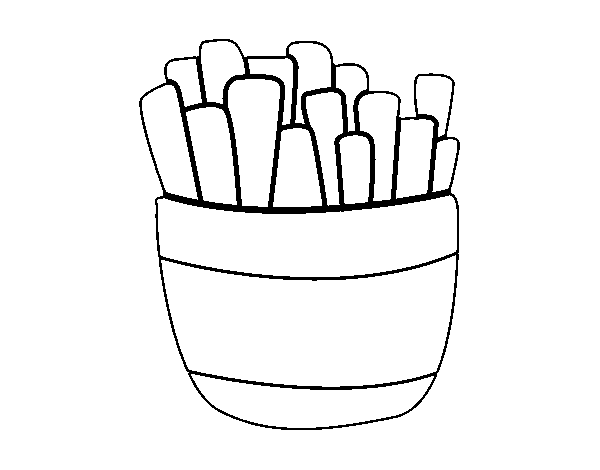 Dibujo de Patatas fritas para Colorear
