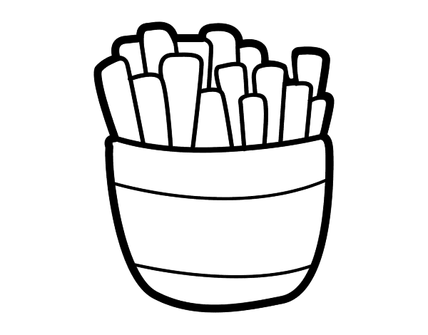 Dibujo de Patatas fritas para Colorear 