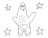 Dibujo de Patricio con estrellas para colorear
