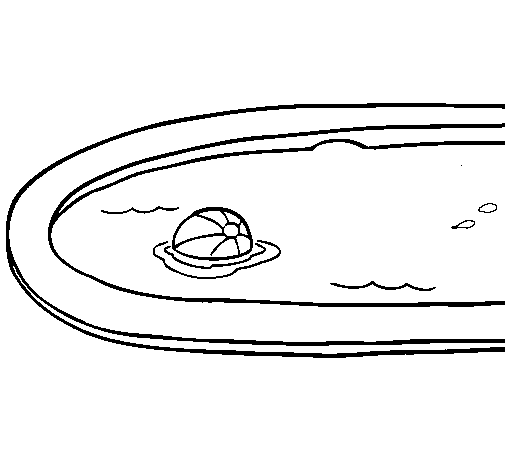Dibujo de Pelota en la piscina para Colorear