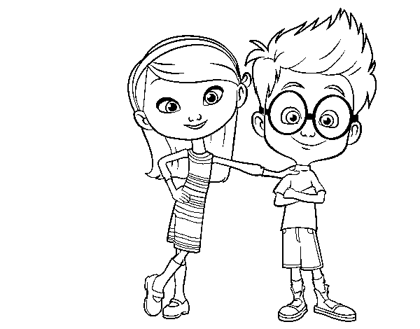 Dibujo de Penny y Sherman para Colorear