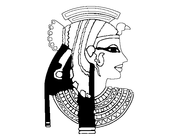 Dibujo de Perfil de Cleopatra para Colorear