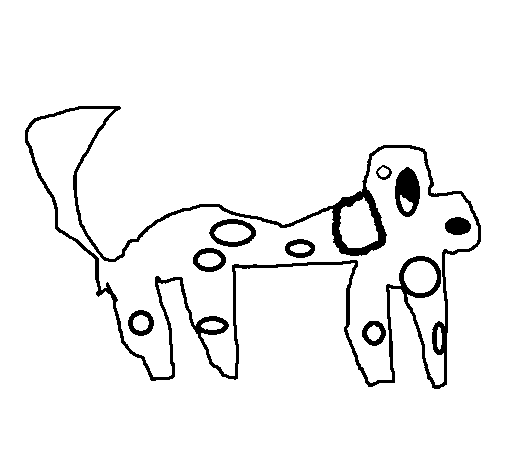Dibujo de Perro con manchas para Colorear