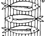 Dibujo de Pescado a la brasa para colorear