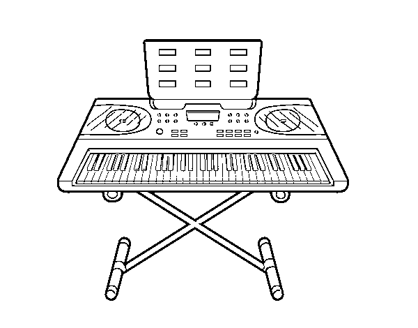  Dibujo de Piano sintetizador para Colorear