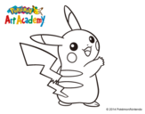 Dibujo de Pikachu de espaldas para colorear