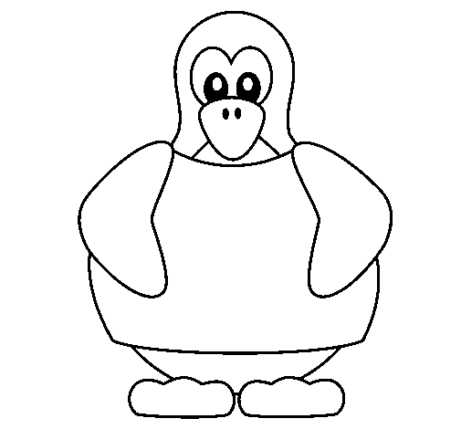 Dibujo de Pingüino 1 para Colorear