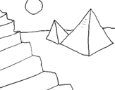 Dibujo de Pirámides para colorear