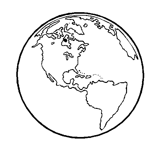 Dibujo de Planeta Tierra 1 para Colorear 