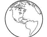 Dibujo de Planeta Tierra 1 para colorear
