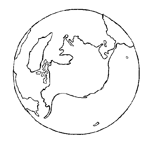 Dibujo de Planeta Tierra para Colorear