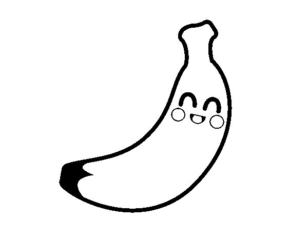 Dibujo de Plátano de Canarias para Colorear