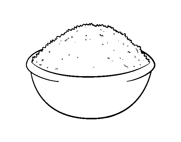 Dibujo de Plato de arroz para Colorear