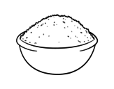 Dibujo de Plato de arroz para colorear