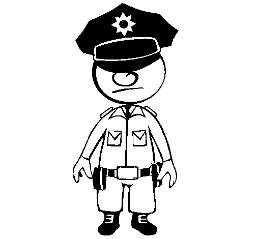Dibujo de Policía para Colorear 