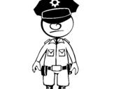 Dibujo de Policía para colorear