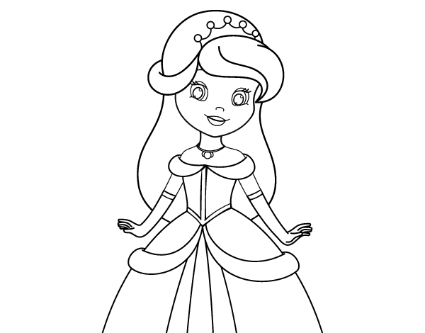 Dibujo de Princesa bella para Colorear 