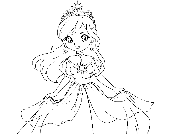 Dibujo de Princesa estelar para Colorear