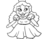 Dibujo de Princesa pequeña para colorear
