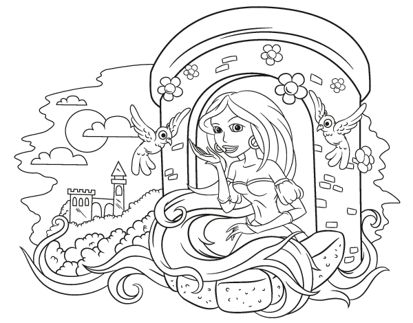 Dibujo De Princesa Rapunzel Para Colorear Dibujosnet