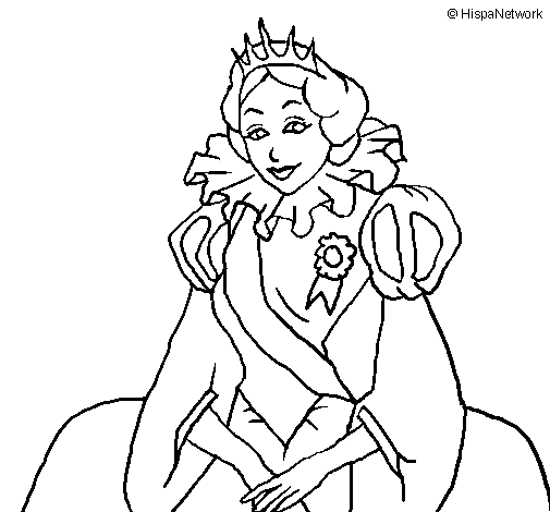 Dibujo de Princesa real para Colorear