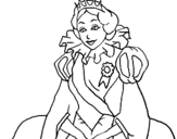 Dibujo de Princesa real para colorear