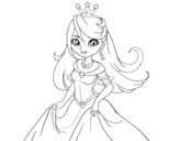 Dibujo de Princesa reina para colorear