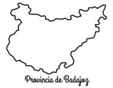 Dibujo de Provincia de Badajoz para colorear