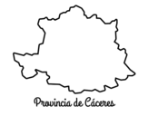 Dibujo de Provincia de Cáceres para colorear