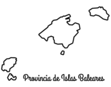 Dibujo de Provincia de las Islas Baleares para colorear