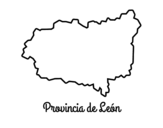 Dibujo de Provincia de León para colorear