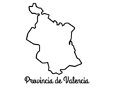 Dibujo de Provincia de Valencia para colorear