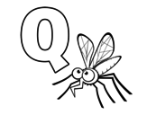 Dibujo de Q de Mosquito para colorear