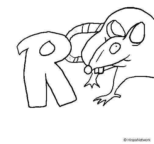 Dibujo de Rata para Colorear