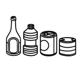 Dibujo de Reciclaje de Envases para colorear