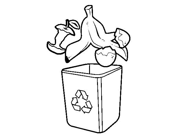 Dibujo de Reciclaje orgánico  para Colorear
