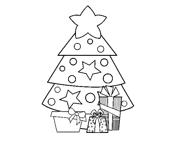 Dibujo de Regalos de Navidad 2 para Colorear
