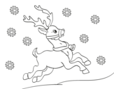 Dibujo de Reno de Navidad