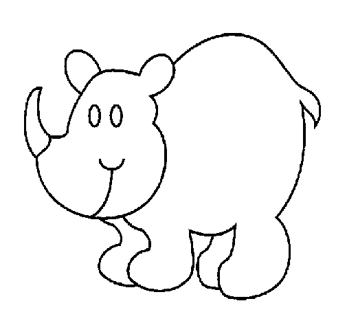 Dibujo de Rinoceronte para Colorear