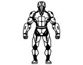 Dibujo de Robot luchador de espaldas para colorear