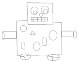 Dibujo de Robot para colorear