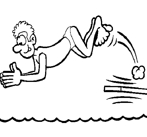 Dibujo de Salto de trampolín para Colorear