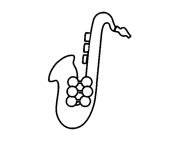 Dibujo de Saxofón alto para Colorear