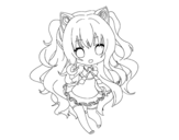 Dibujo de SeeU Chibi Vocaloid para colorear