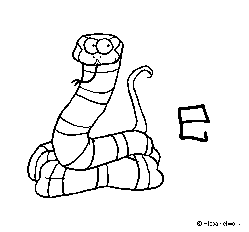 Dibujo de Serpiente 2a para Colorear